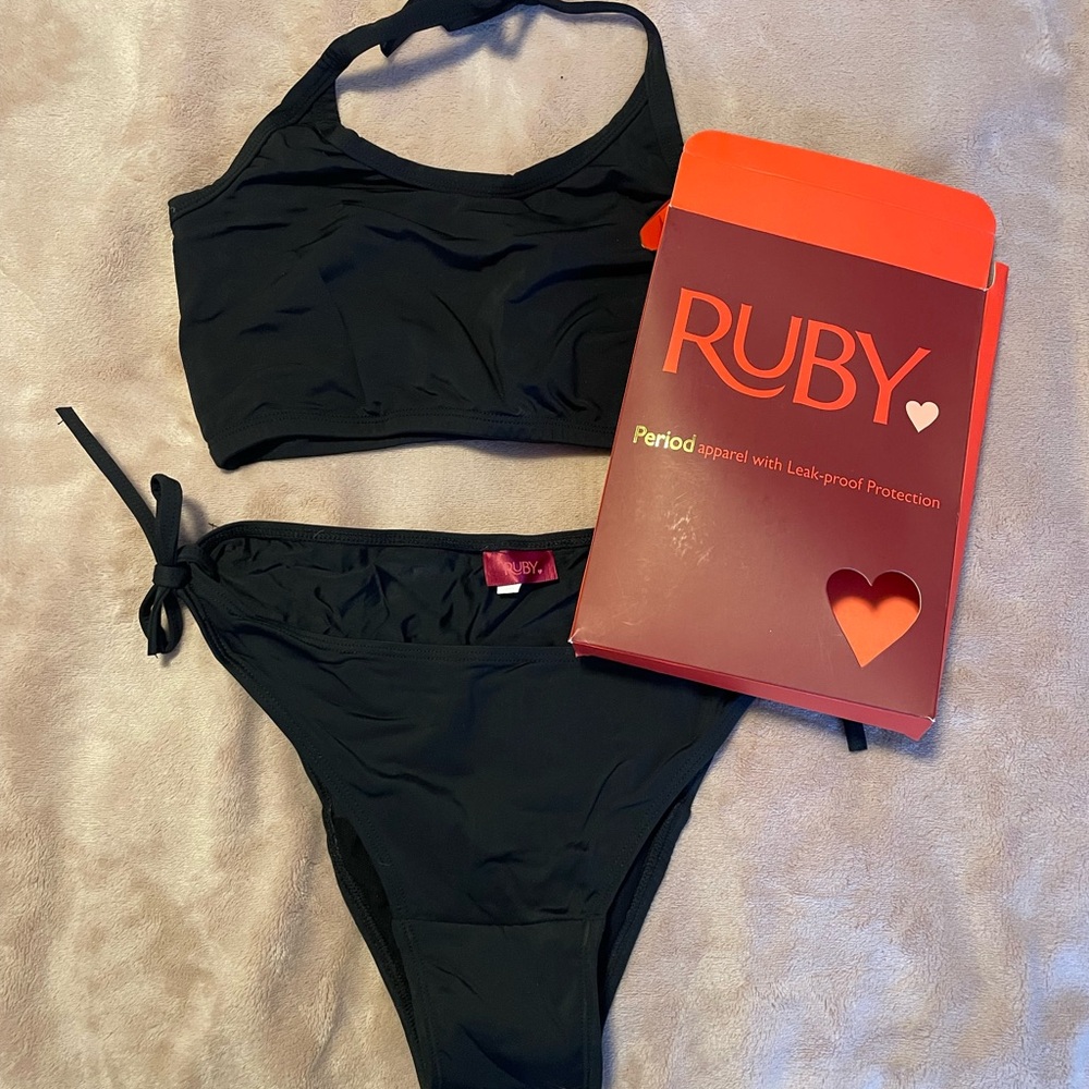 Girls Black Swimwear Set